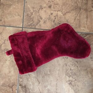 Plush Red Christmas Stocking